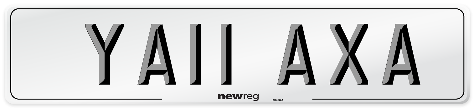 YA11 AXA Number Plate from New Reg